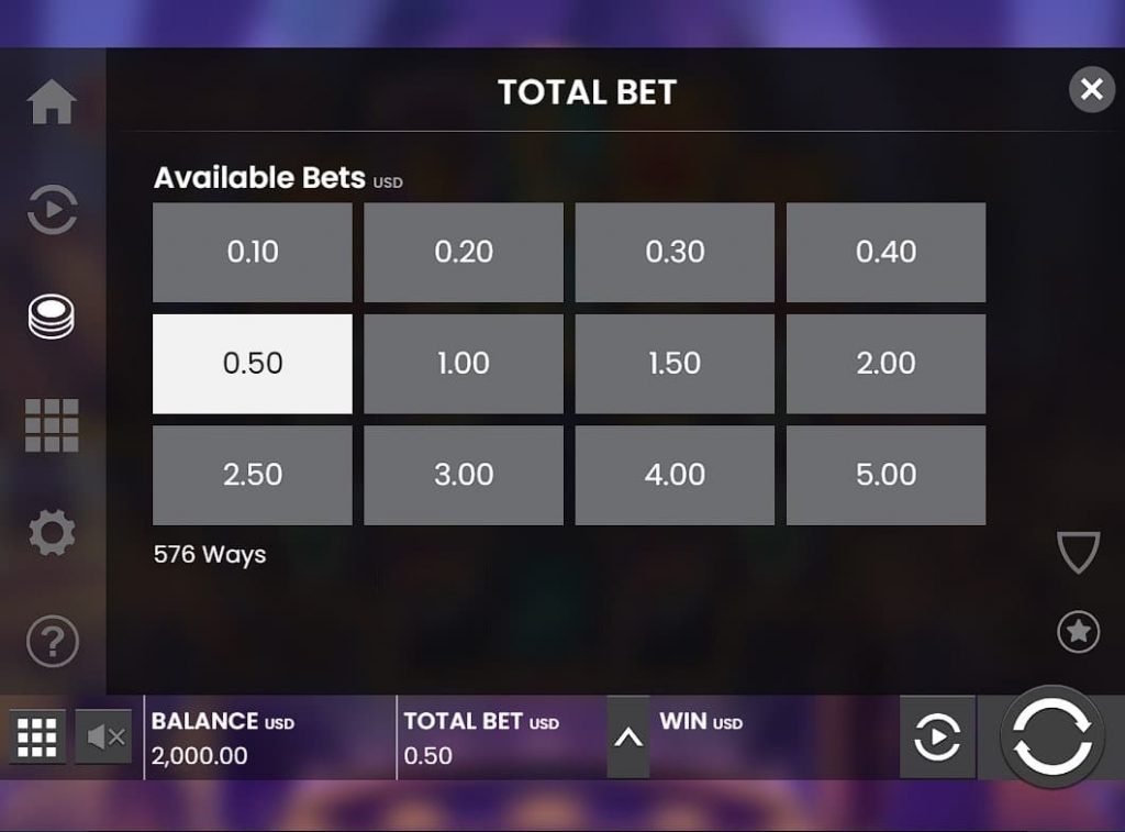 How to setup bet in Dinopolis Slot