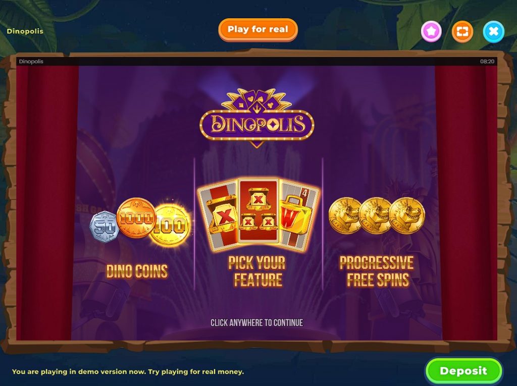 Play Dinopolis Slot Machine at Wazamba  Casino Online