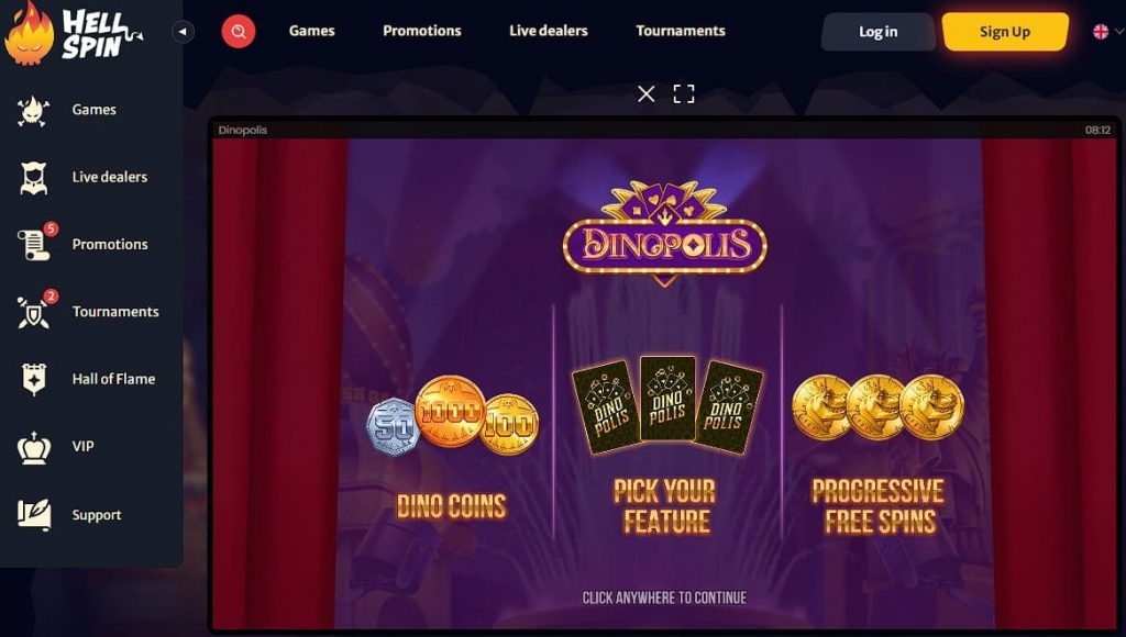 Play Dinopolis Slot Machine at HellSpin Online Casino